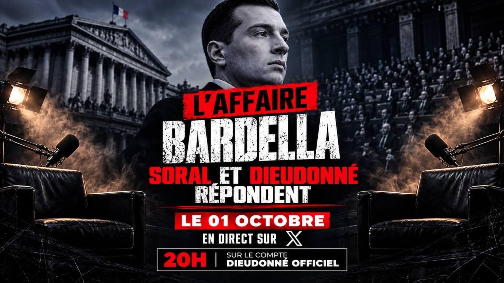 Rediffusion du Live : Dieudo et Soral répondent à Bardella